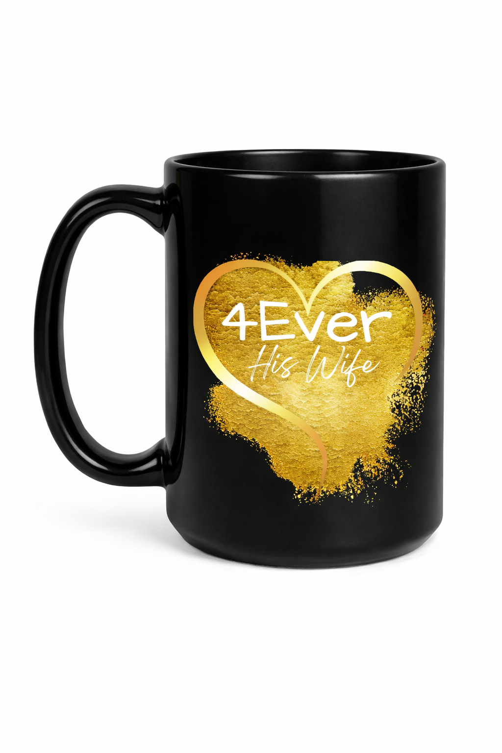 4Ever his wife 5oz Black Mug